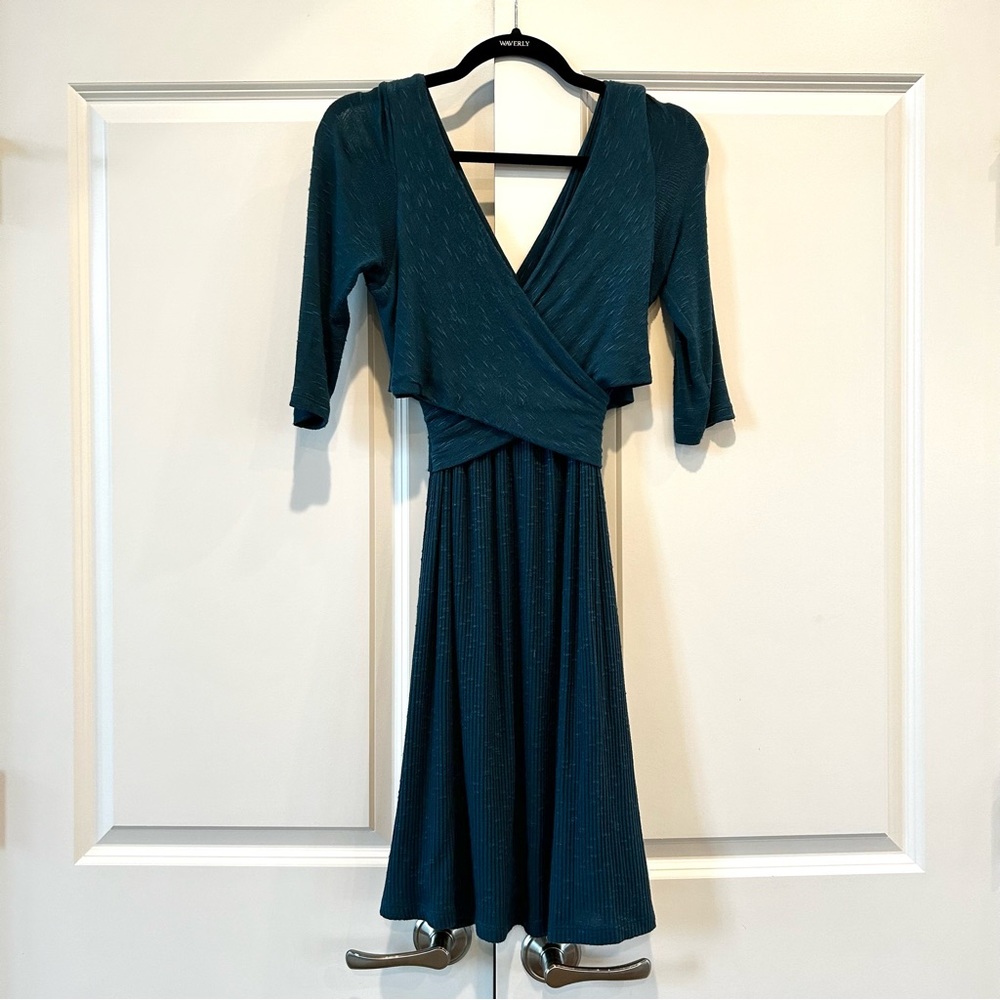 Anthropologie Amadi Teal Wrap Dress
